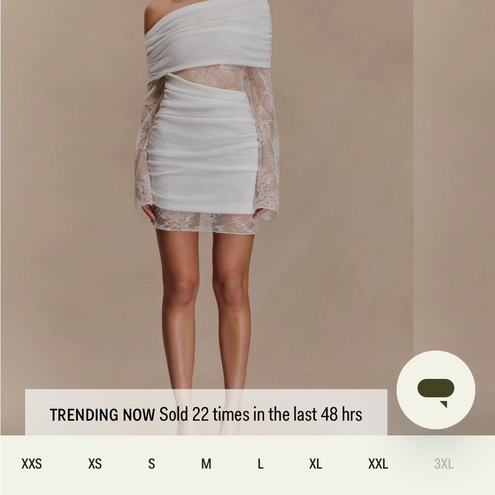 Meshki White Lace Off-Shoulder Dress